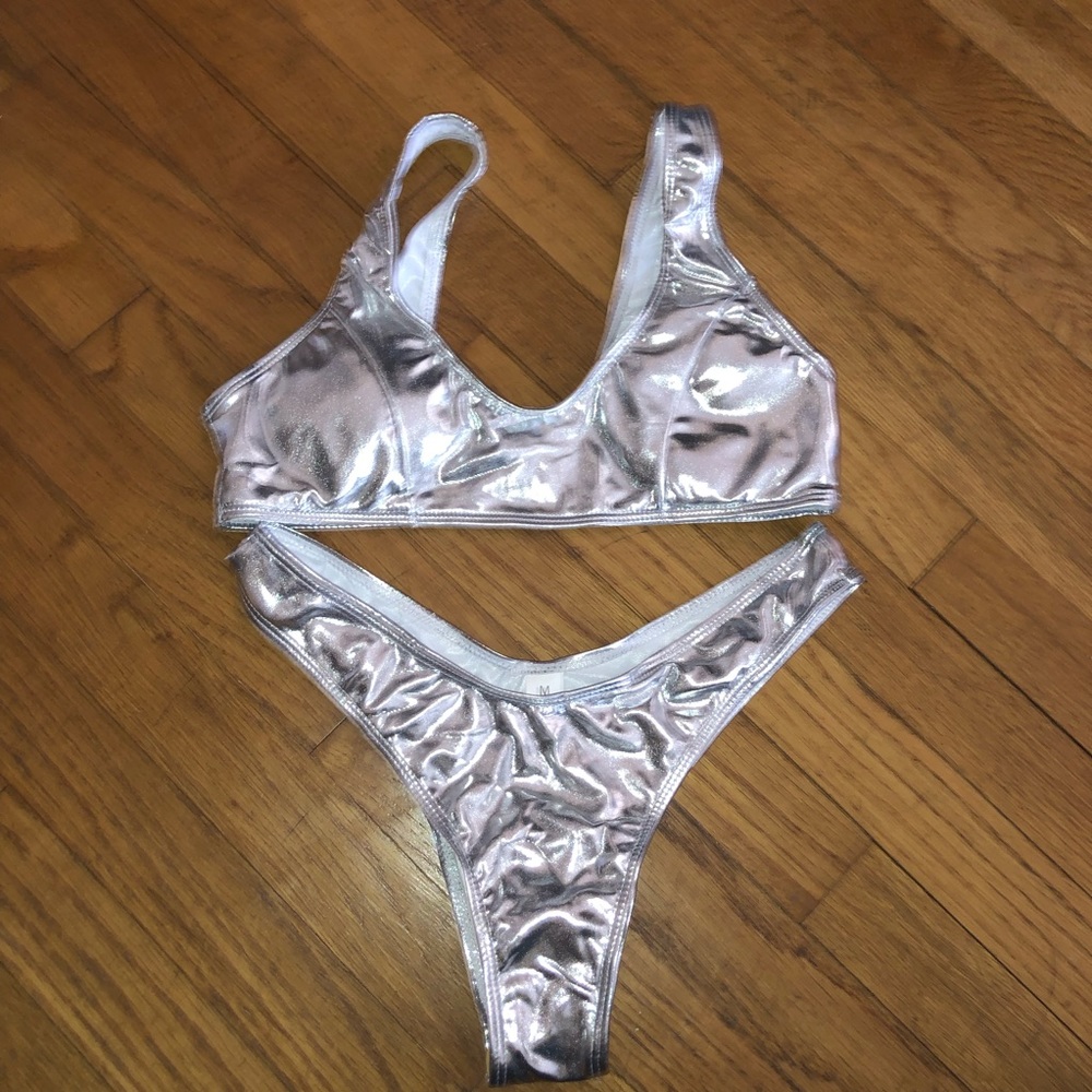 ✨✨SILVER METALLIC BIKINI✨✨ - Picture 3 of 8